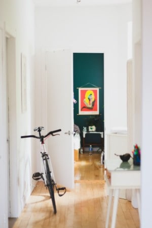 Dog scared hallway