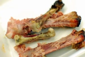dog ate rib bones and is throwing up