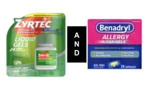 Can I give my dog Zyrtec and Benadryl