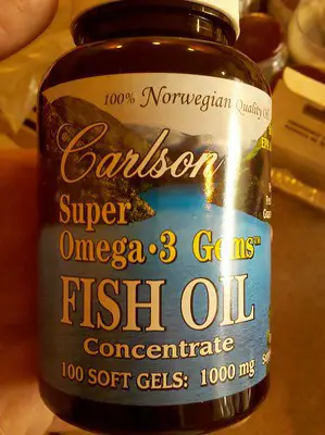 A jar of fish oil