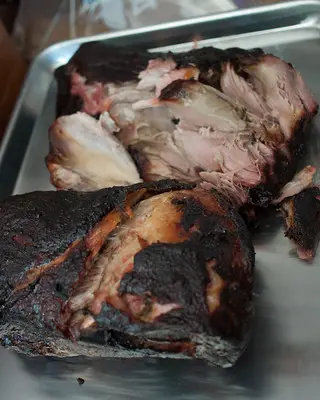 Photo of a tray of pork butt bones